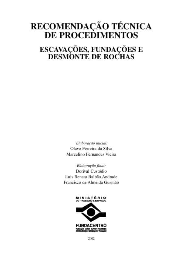 RTP 03 - Escavações, Fundações e Desmonte de Rochas - PDF