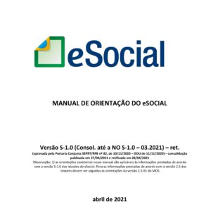 Novo Manual de Orientação do eSOCIAL - Versão S-1.0